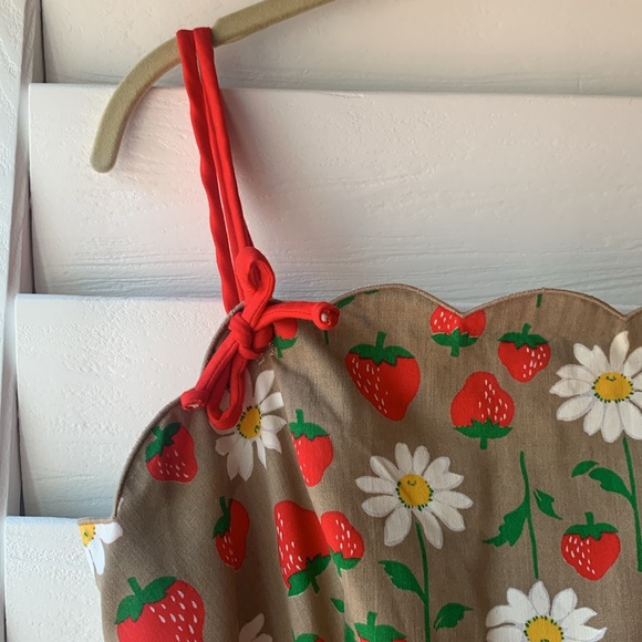 True Vintage Strawberry Novelty Jenni 70s Pinup Dress Large 14 - Picture 4 of 7